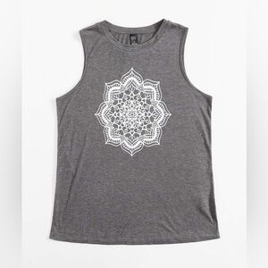 Gray Casual Tribal Tank